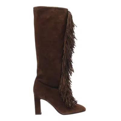 Aquazzura Gytane Pump Boots In Brown
