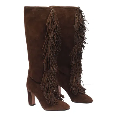 Aquazzura Gytane Pump Boots In Brown