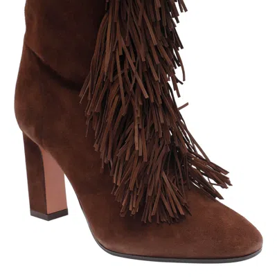 Aquazzura Gytane Pump Boots In Brown