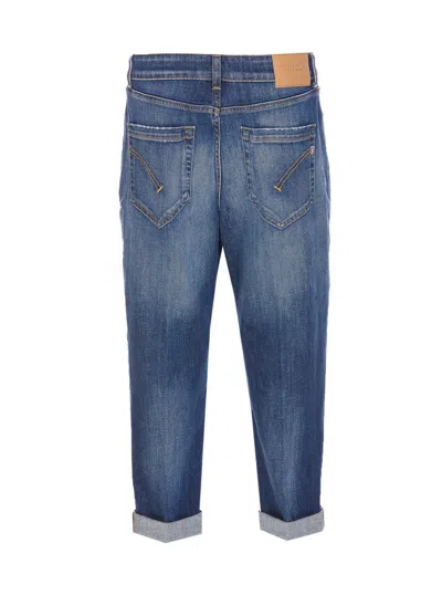 Dondup Trousers Featuring Distressed Effect And Rolled Cuffs In Blue