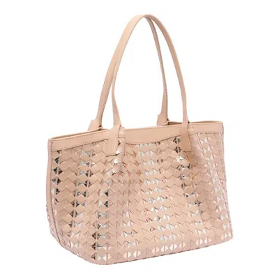 Serapian Mosaic And Elaphe Small Secret Tote Bag In Pink