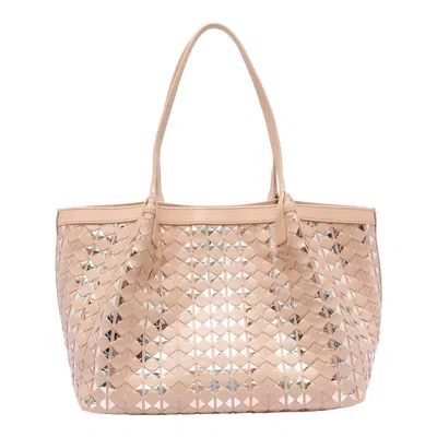 Serapian Mosaic And Elaphe Small Secret Tote Bag In Pink