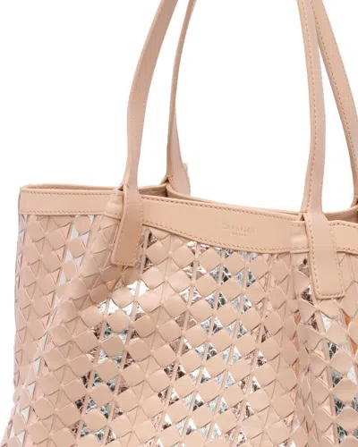 Serapian Mosaic And Elaphe Small Secret Tote Bag In Pink