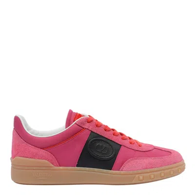 Valentino Lace-up Low-cut Casual Shoes In Pink
