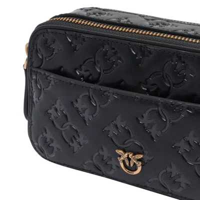 Pinko Mini Logo-debossed Cross Body Bag In Black