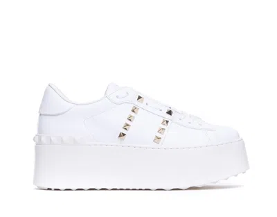 Valentino Garavani Woman Sneakers White Size 9.5 Leather In White