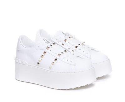 Valentino Garavani Woman Sneakers White Size 9.5 Leather In White