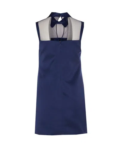 Elisabetta Franchi Blue Dresszip And Hook Closure On The Back In Blue