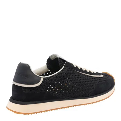 Dolce & Gabbana Dg Cushion Suede And Leather-trimmed Crocheted Sneakers In Black