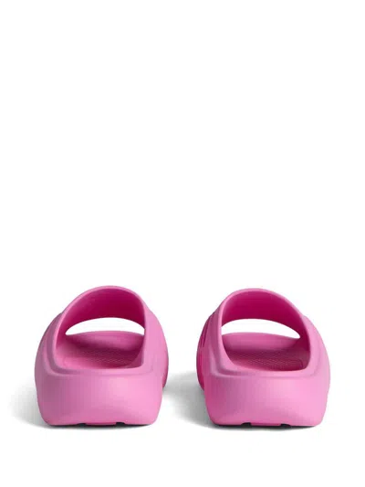 Dsquared2 Logo-embossed Open-toe Slides In Pink