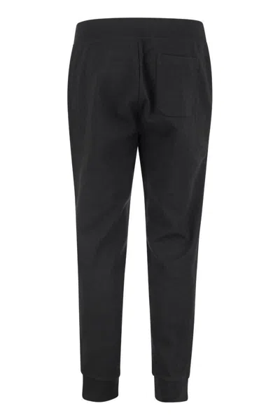 Polo Ralph Lauren Embroidered-logo Track Pants In Black