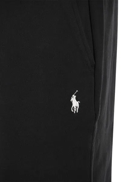 Polo Ralph Lauren Embroidered-logo Track Pants In Black