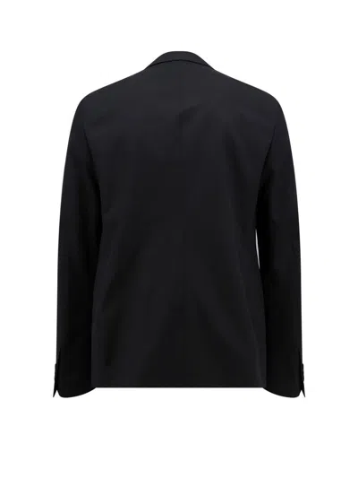 Off-white Strap Relax Black Virgin Wool Jacket In Blackblac