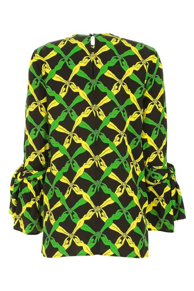 Bottega Veneta Printed Viscose Blouse In 7244