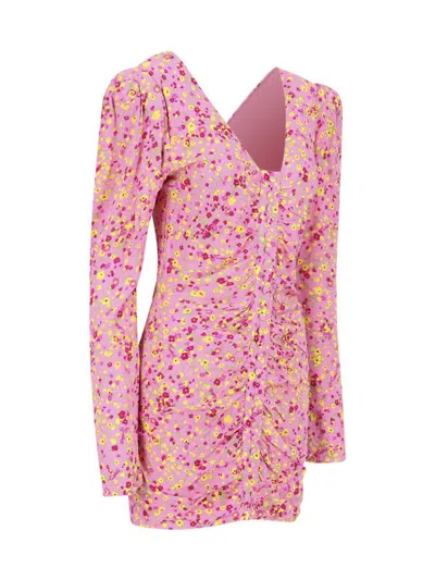 Rotate Birger Christensen Rotate By Birger Christensen Floral Mini Dress In Pink