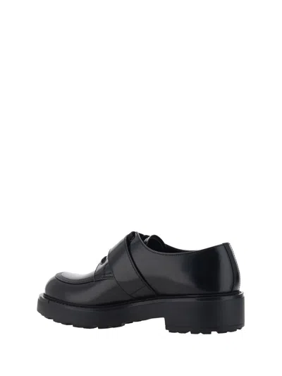 Prada Lace-up Block Heel Round Toe Shoes In Black