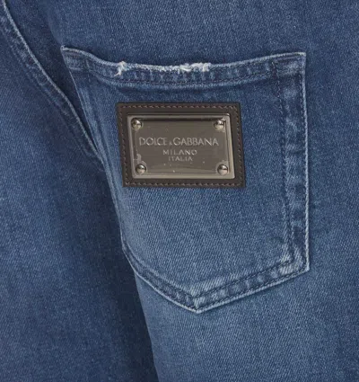 Dolce & Gabbana 5-pocket Skinny Jeans In Navy