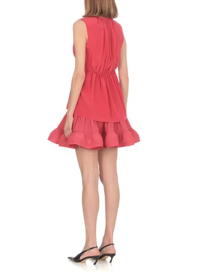 Lanvin Minirock Aus Charmeuse Mit Raffungen Und Volant In 594