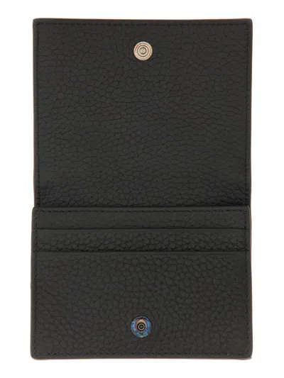 Dolce & Gabbana Small Zip-around Wallet In Calfskin With Raised Logo In Black