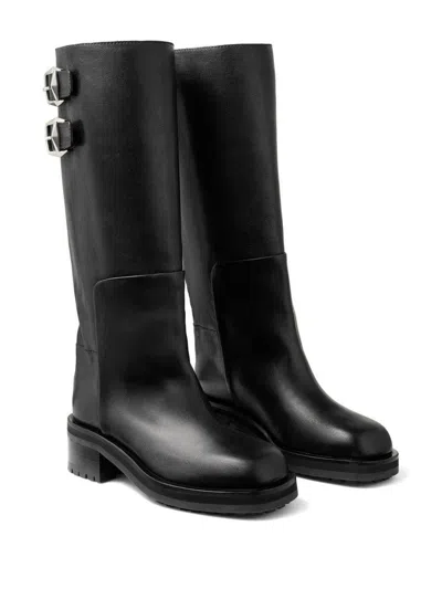 Jimmy Choo Brooklyn 50 Leather Knee-high Boots In Black
