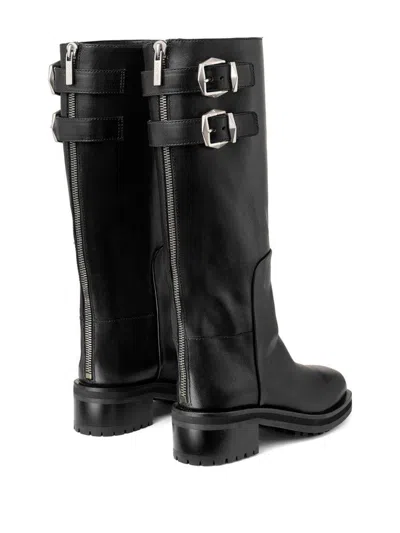 Jimmy Choo Brooklyn 50 Leather Knee-high Boots In Black
