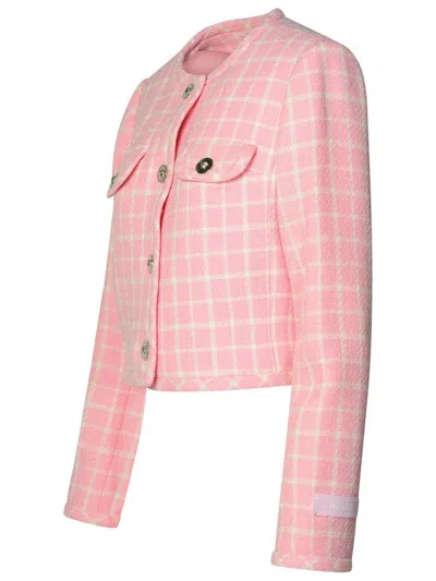 Versace Virgin Wool Blend Jacket In Multicolor