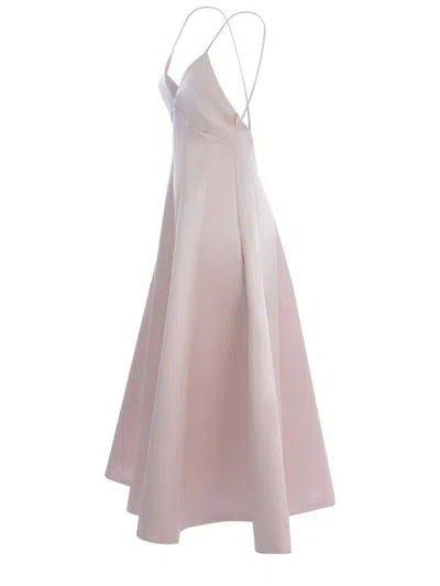 Philosophy Di Lorenzo Serafini Babydoll-kleid Aus Duchessesatin In Pink