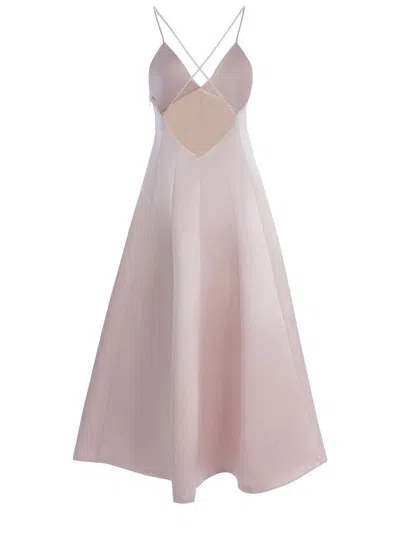 Philosophy Di Lorenzo Serafini Babydoll-kleid Aus Duchessesatin In Pink