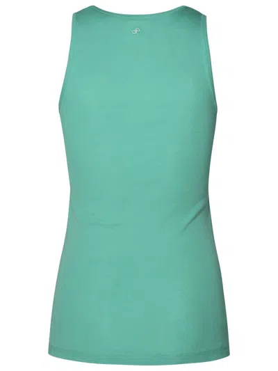 Patou Light Blue Cotton Tank Top In Mint Green