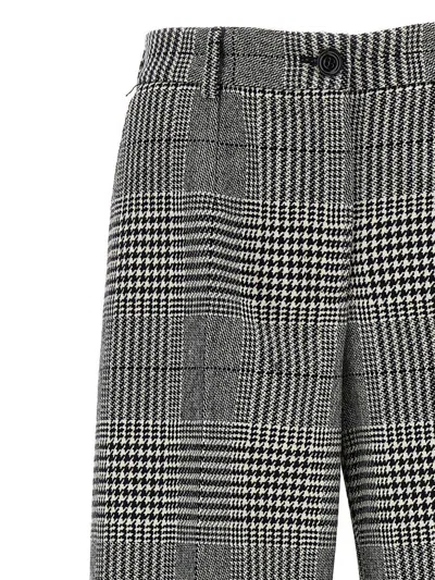 Dolce & Gabbana Grey Flared Pants With High Waist In Wool And Cashmere Woman In Multicolor
