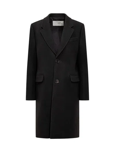 Ami Alexandre Mattiussi Ami Paris Wool Single-breasted Coat In Black