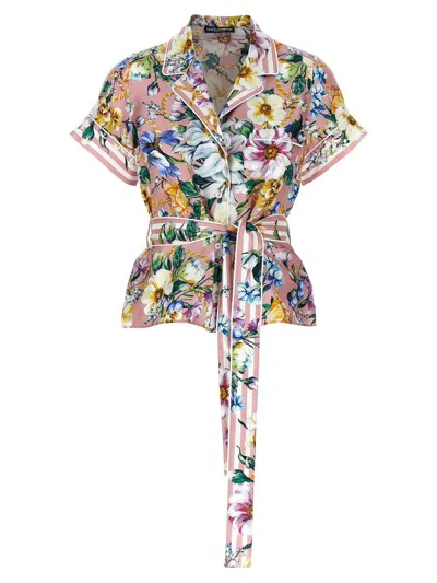 Dolce & Gabbana Floral Shirt Shirt And Blouse In Multicolor