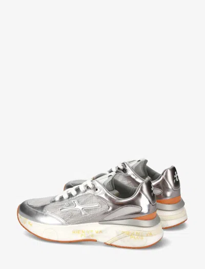 Premiata Chunky Silver Sneakers With Removable Insole In Silver