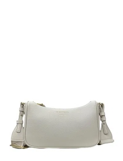 Emporio Armani Zipper Shoulder Bag In Corda/terra