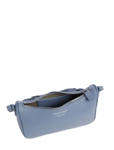 Emporio Armani Logo-strap Leather Shoulder Bag In Asfalto/terra