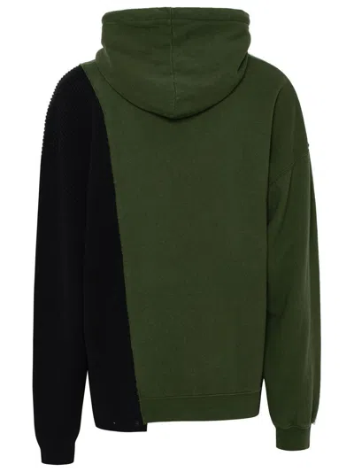Dsquared2 Logo-patched Patchwork Drawstring Hoodie In Beige