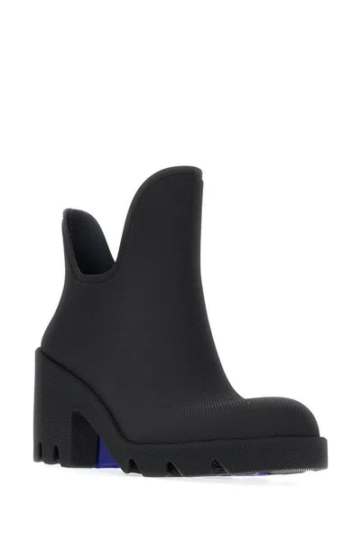 Burberry Marsh Rubber Ankle Rain Booties In Black