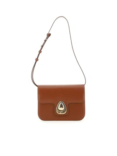 Apc A. P.c. Astra Leather Shoulder Bag In Brown