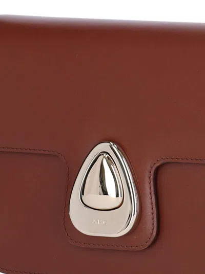 Apc A. P.c. Astra Leather Shoulder Bag In Brown