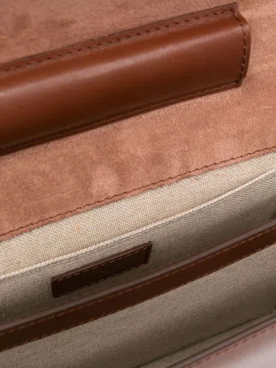 Apc A. P.c. Astra Leather Shoulder Bag In Brown