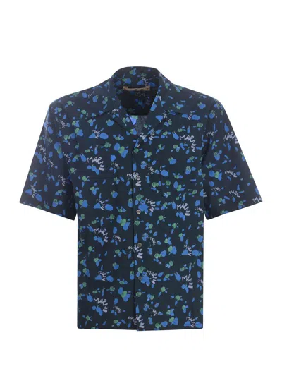 Marni Man Shirt Navy Size 44 Cotton In Blue