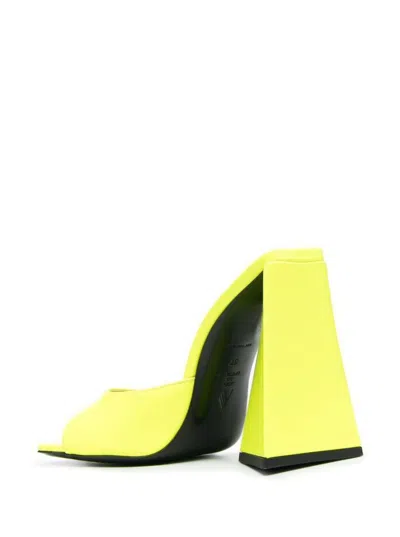 Attico Devon 115mm Slip-on Mules In Yellow