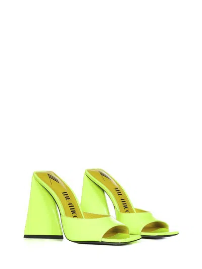 Attico Devon 115mm Slip-on Mules In Yellow