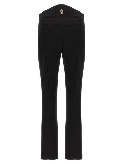 Moncler Black Stretch Pants In Black