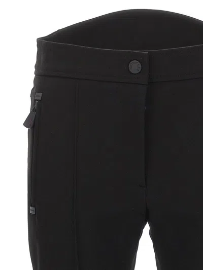 Moncler Black Stretch Pants In Black