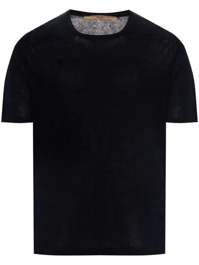 Roberto Collina Short Sleeves Crew Neck T-shirt Clothing In Blue