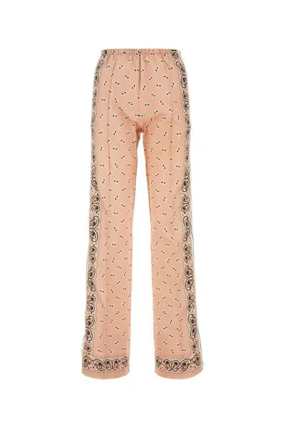 Shop Palm Angels Pants In Pinkoffwhite