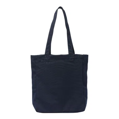 Apc A.p.c. Navy Blue Canvas Lou Rue Madame Shopping Bag In Dark Navy