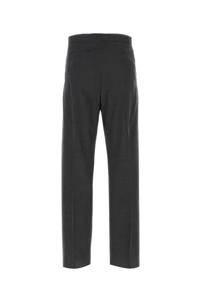 Givenchy Virgin Wool Blend Pants With Elastic Waistband In Grey