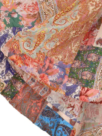 Zimmermann Devi Pleated Paisley-print Silk Halterneck Midi Dress In Printed